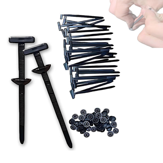 Nylon Universal Cable Tie Buckle,Self-Locking Nylon Zip Ties Holder，New Multifunctional Cable Tie Buckle,Suitable for Multiple Scenarios (100PCS)