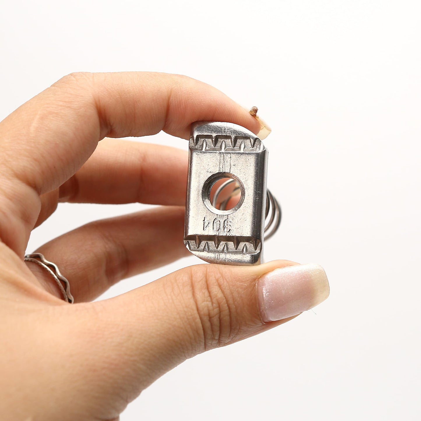 10 Pieces 3/8-16'' Standard Strut Channel Nuts Thickened Spring, Stainless Steel Hardware Accessories for Strut Channel P1008SS #4121