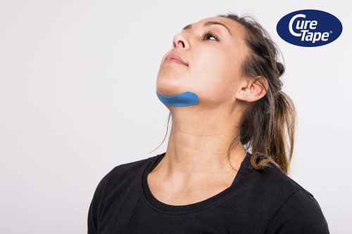 CureTape Sports | Kinesiology Tape for Muscle & Joint Pain | Elastic Therapeutic Tape | Waterproof Athletic Tape | Medical K Tape | 30% Stronger Adhesion | Blue | 2inx16ft | (Pack of 1)