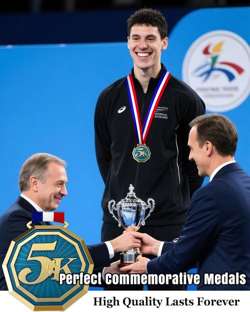 5K Running Medals - Heavy Duty 3'' Double-Sided 3D Engraved Trophy for Adult Sports Competitions