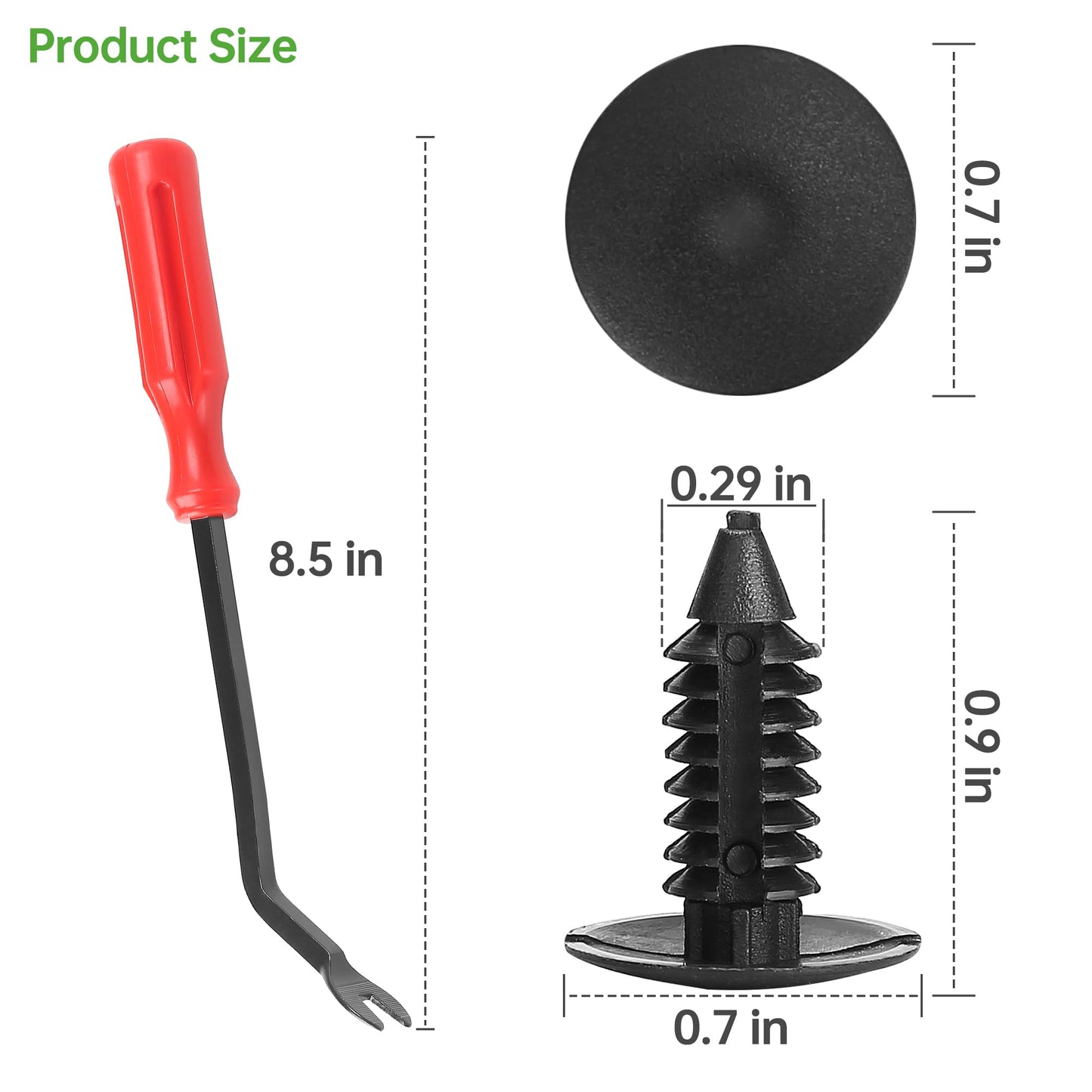 10L0L Golf Cart Xmas Tree Rivets with Fastener Remover Universal fit EZGO Club Car Yamaha OEM#1010434,16816-G1, 16816-G2