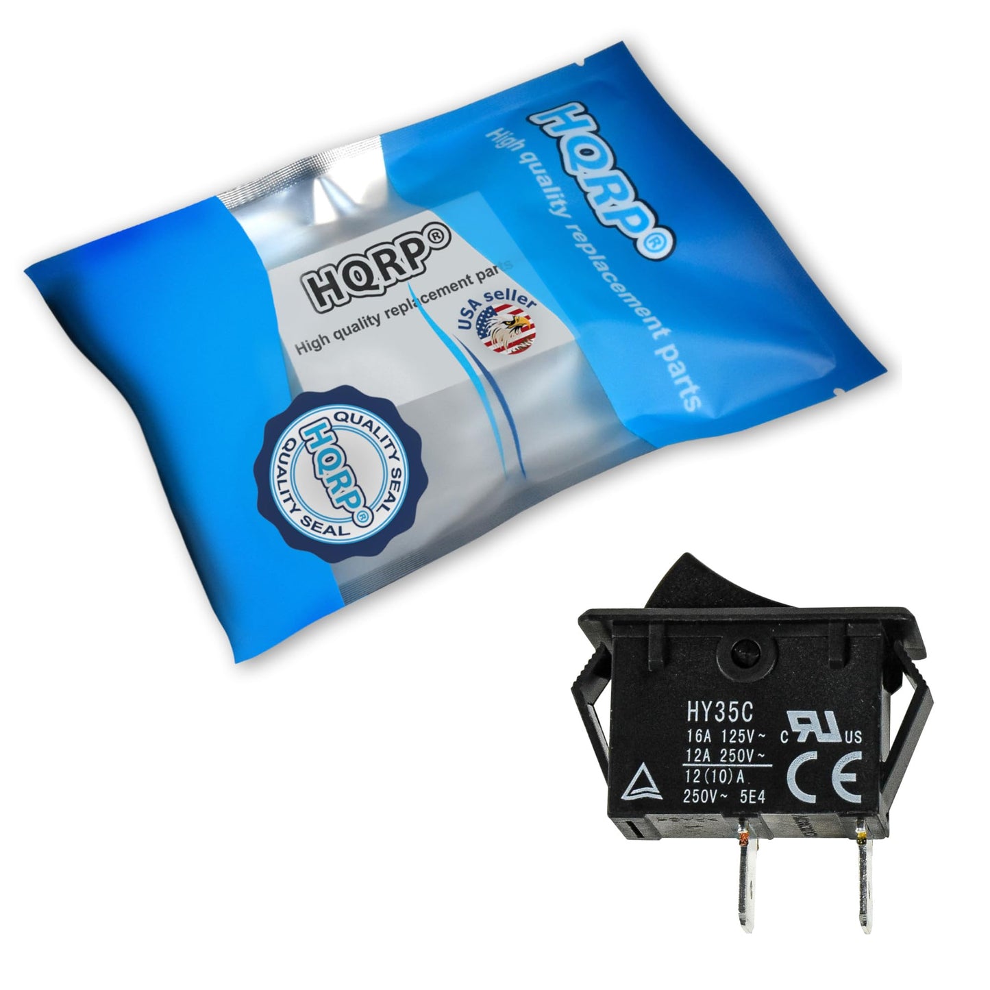 HQRP ON Off Rocker Switch 16A 125V Compatible with Craftsman 823871 11317099 113170330 113170370 113175570 113177260 113177060 113170380 113170660 113170250 113177670 Wet Dry Vac, UL Listed