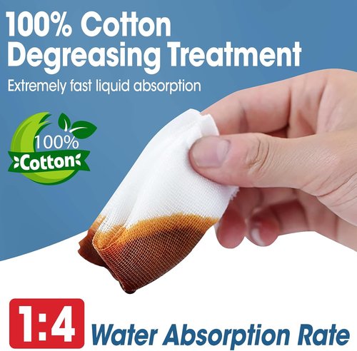 AZEN Sterile Gauze Pads - 50 Pack Non-Stick 3" x 4" Cotton Sponges for Wound Care & First Aid