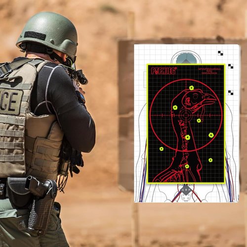 Fluorescent Splatter Turkey Targets - Highly Visible Shotgun Target Stickers for Practice | 9.5x14.5” (10/25/50 Pcs)