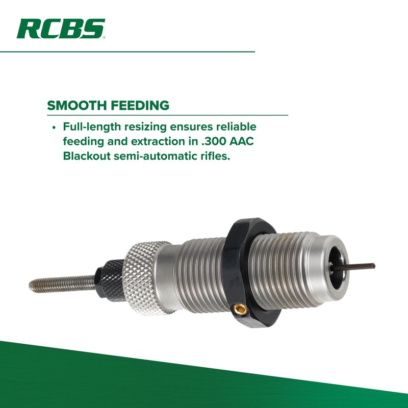 RCBS Full-Length Die Set .300 AAC Blackout, Reloading Die Set for .300 Blackout Rifle Cartridges