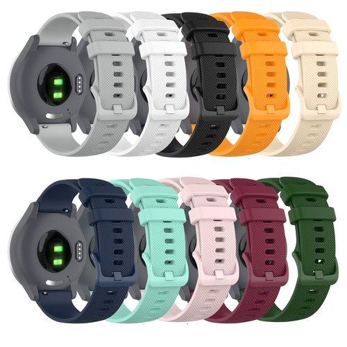 RuenTech Bands Compatible with Garmin Venu 4 41mm/Vivoactive 4S/Vivomove 3S/Venu 2S/Venu 3S/Forerunner 255S 265S Band, Silicone Quick Release Straps 18MM Replacement Wristband (10 Colors)