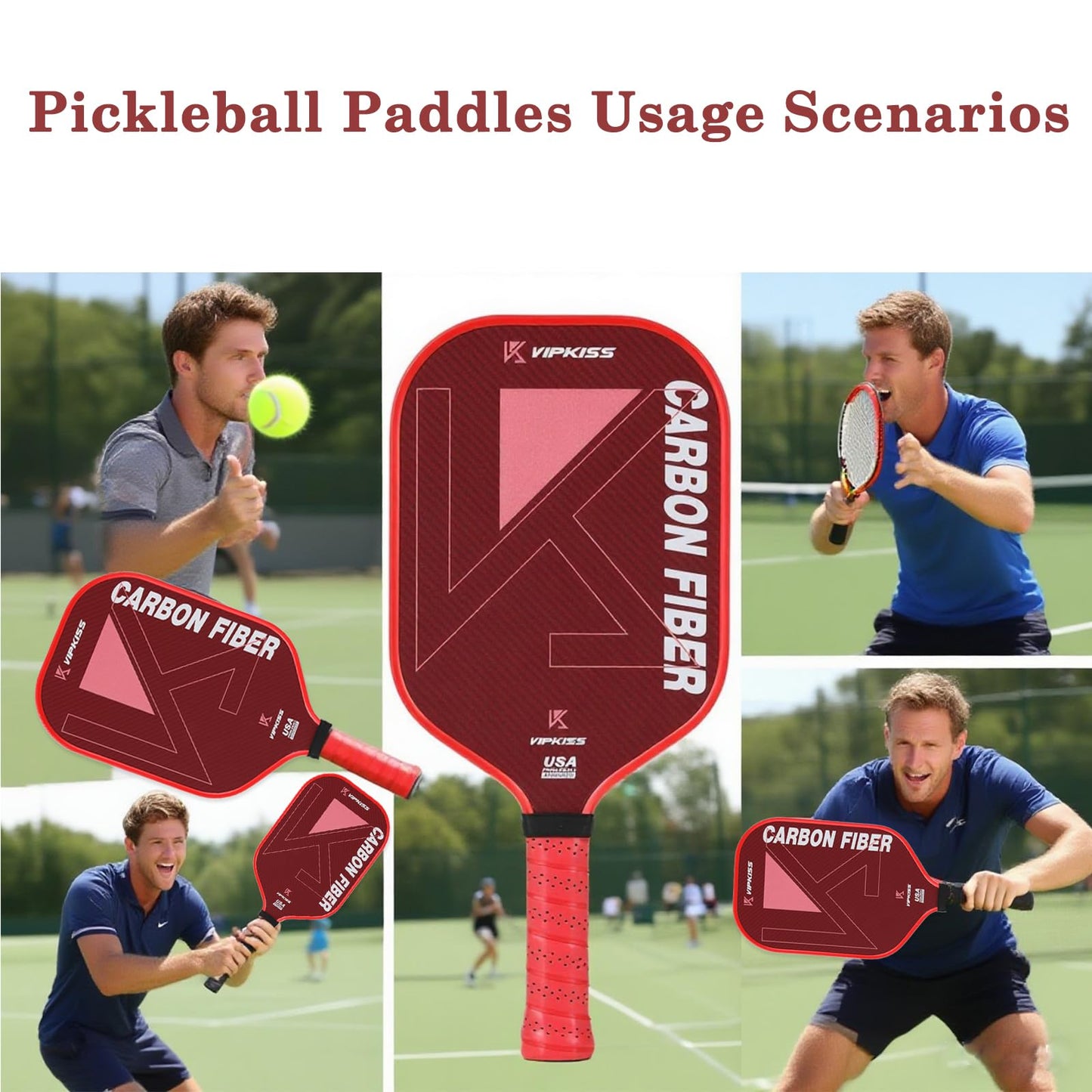 Pickleball Paddle, USAPA Approved Aramid Fiber Pickle Ball Paddle with 16MM Polypropylene Honeycomb Core, Lightweight Pickleball Racket for Men & Women, Durable Paddle for Indoor Outdoor Play
