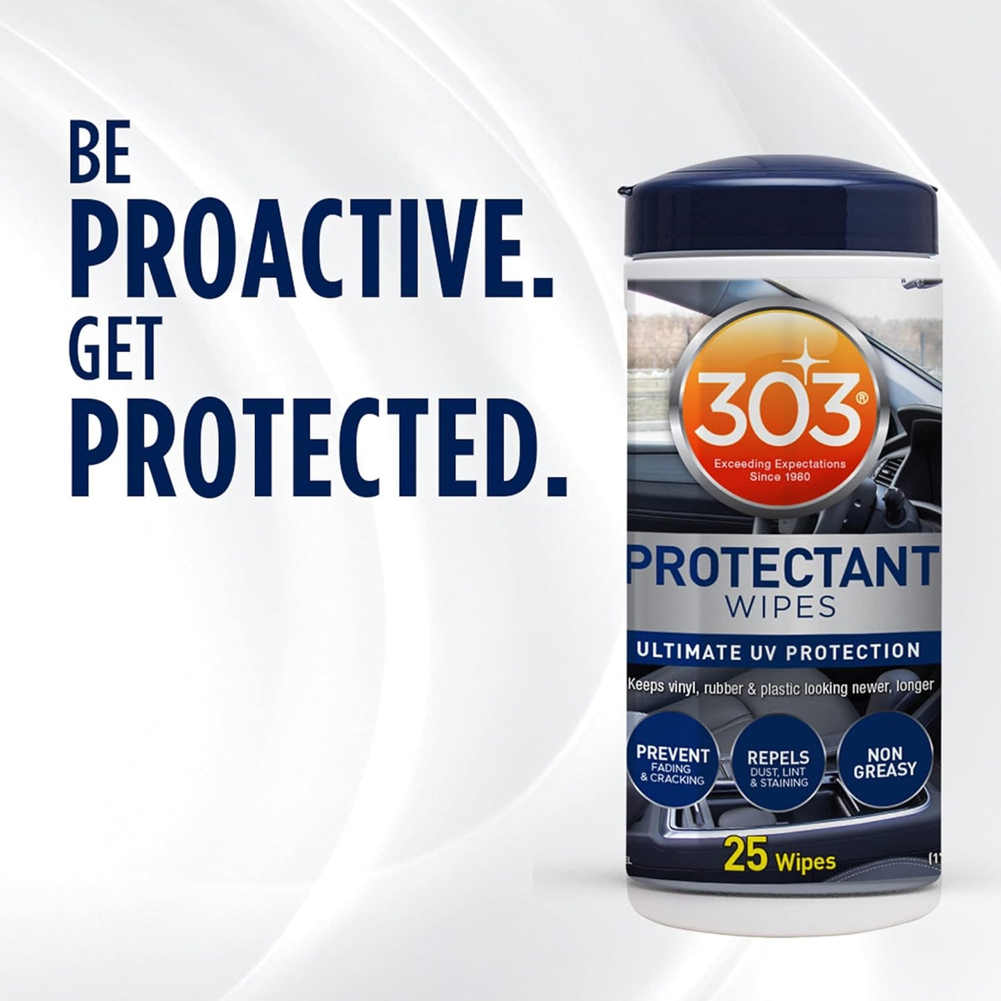 303 Products Automotive Protectant Wipes - Superior UV Protection & Color Restoration | Prevents Fading, Cracking & Stains