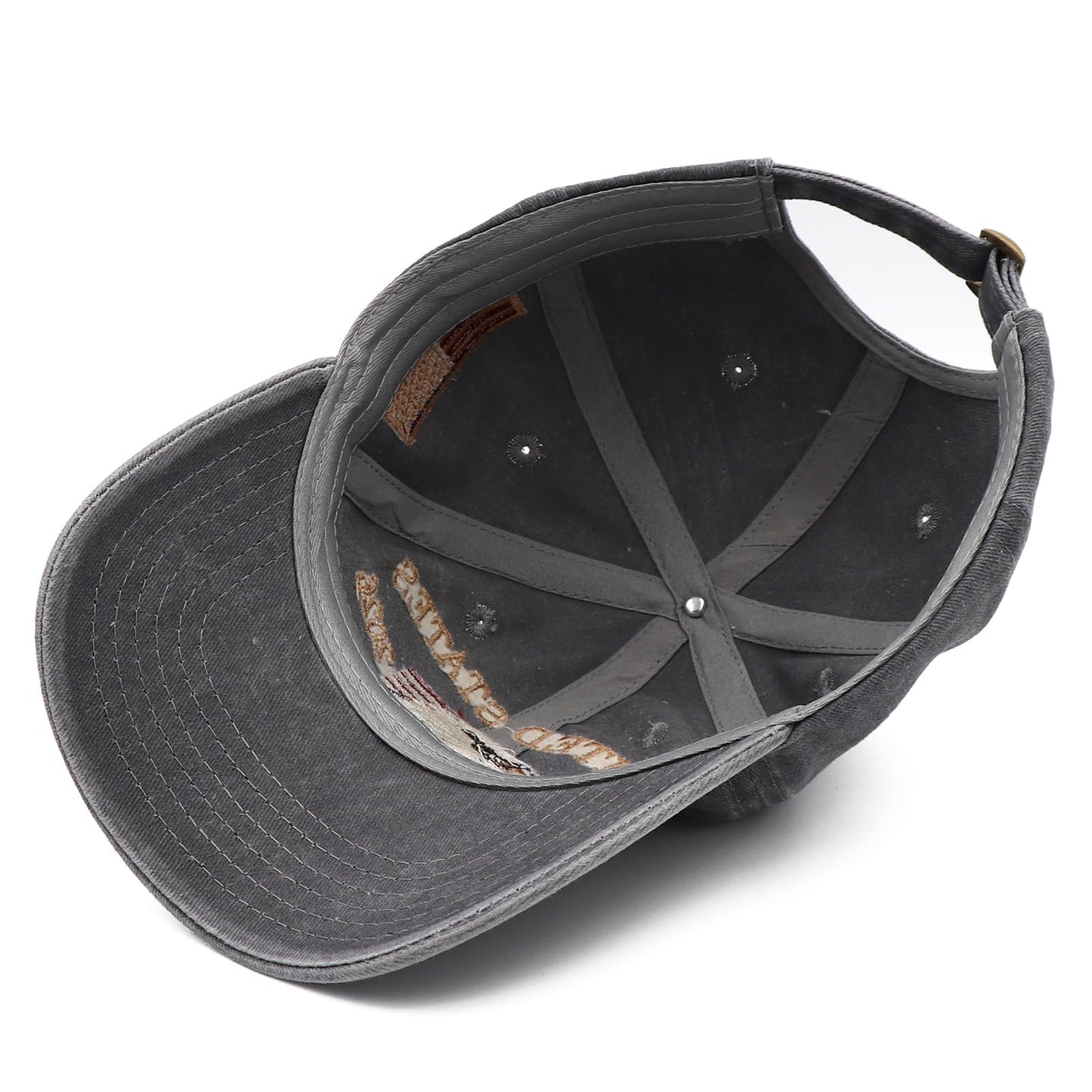Pusfyeoh 250 Anniversary USA Hat 1776-2026 250th Anniversary Adjustable Embroidery Patriotic Baseball Cap for Men Women Gray