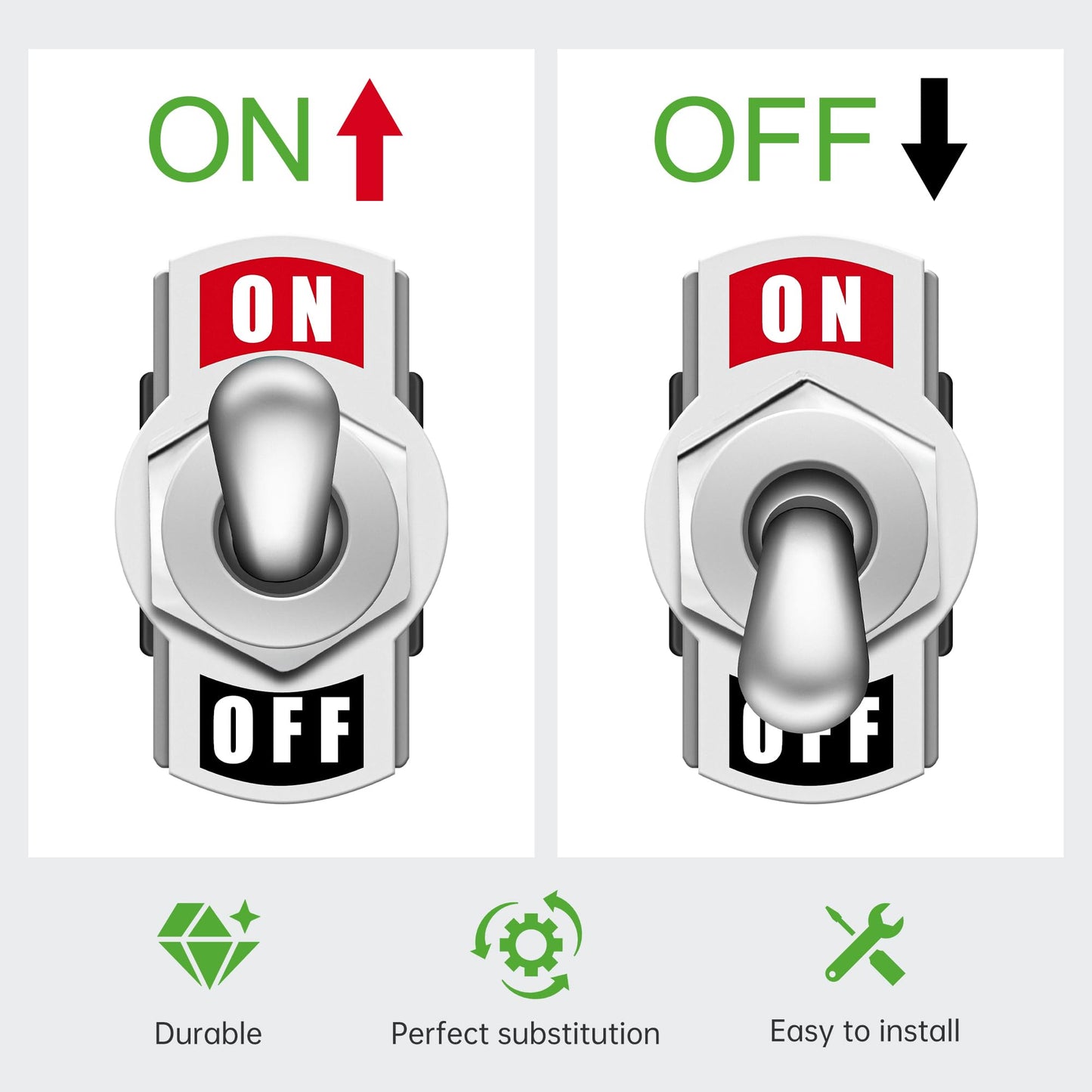 10L0L Golf Cart Tow Switch for Club Car Precedent (2004+) Electric Tow/Run Switch, Replacement Part 102511101