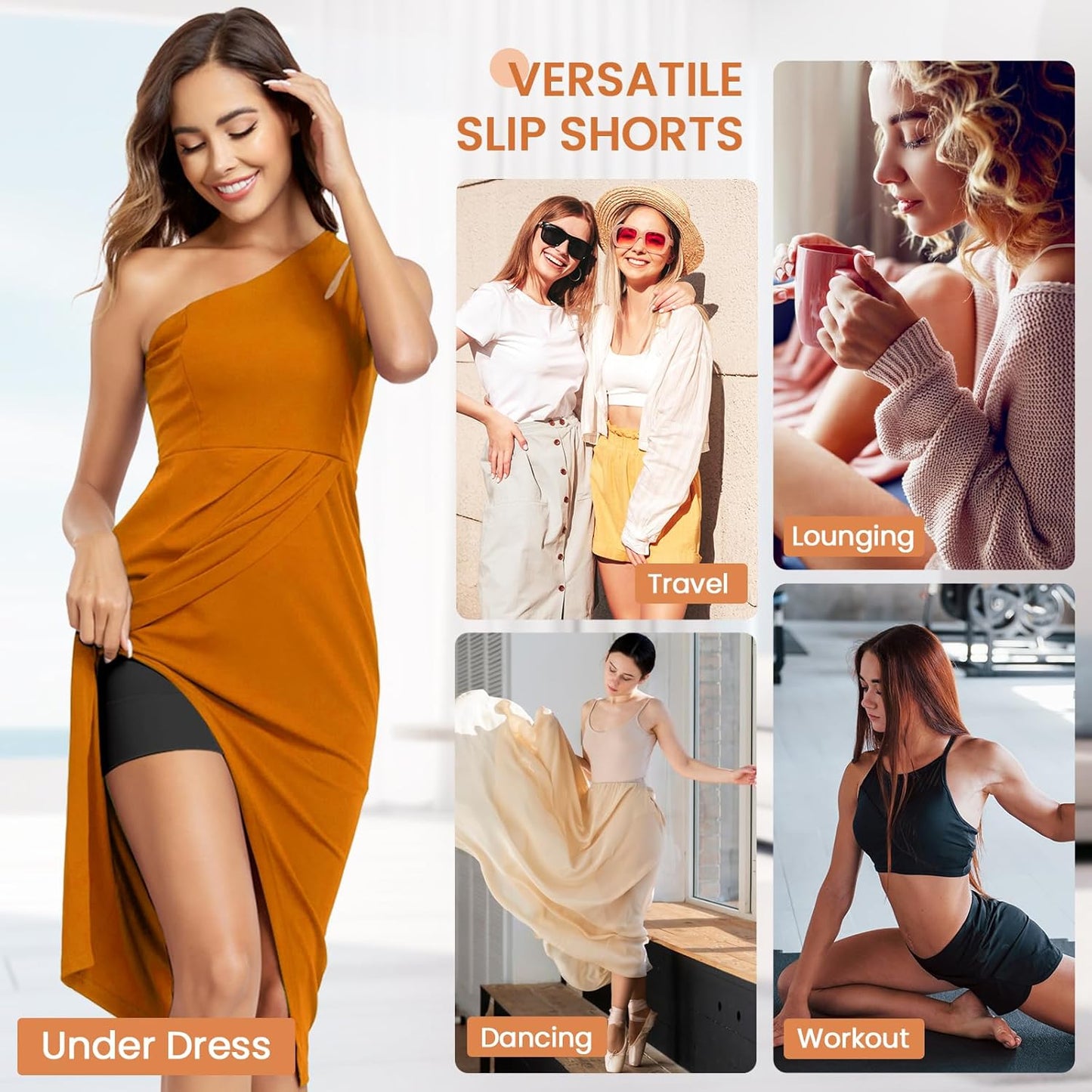 BESTENA Slip Shorts - Anti-Chafing Boyshorts for Women | 3-Pack Comfortable Under Dress Wear