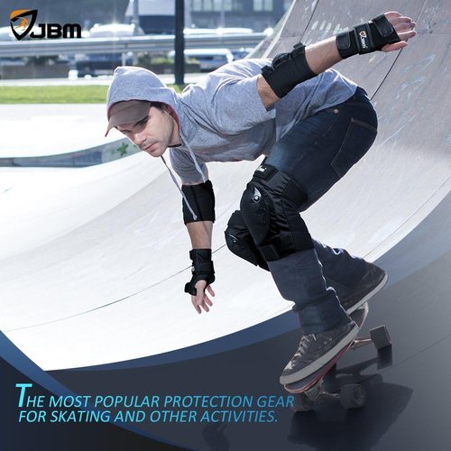 JBM Knee Pads, Elbow Pads & Wrist Guards - Protective Gear for Inline Skating & Skateboarding | Adult & Kids