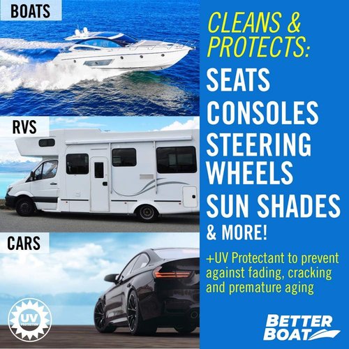 Marine Vinyl Cleaner Wipes by [Brand Name] - UV Protection for Boat Seats, Car Leather & Interiors