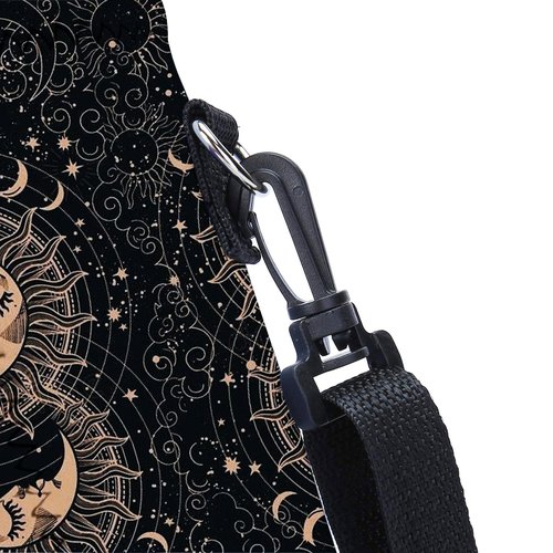 AMARY 1000ML Neoprene Water Bottle Carrier Bag with Adjustable Shoulder Strap,Insulated Water Bottle Cover for Stainless Steel/Glass/Plastic Bottles 34OZ (Sun Moon)