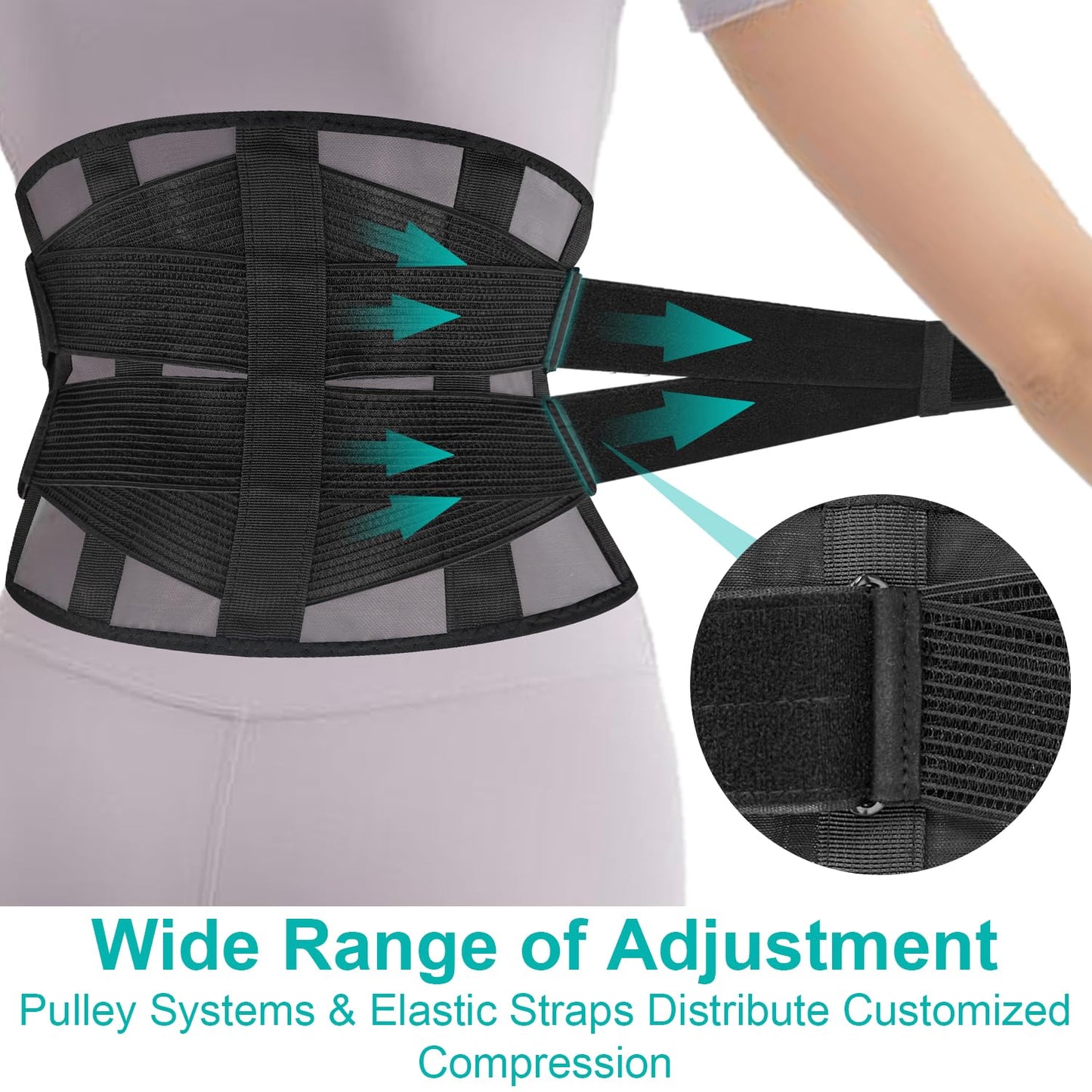 Skiennix Ultra Thin Lumbar Support Brace - Lightweight Back Pain Relief Belt | Breathable Mesh Design