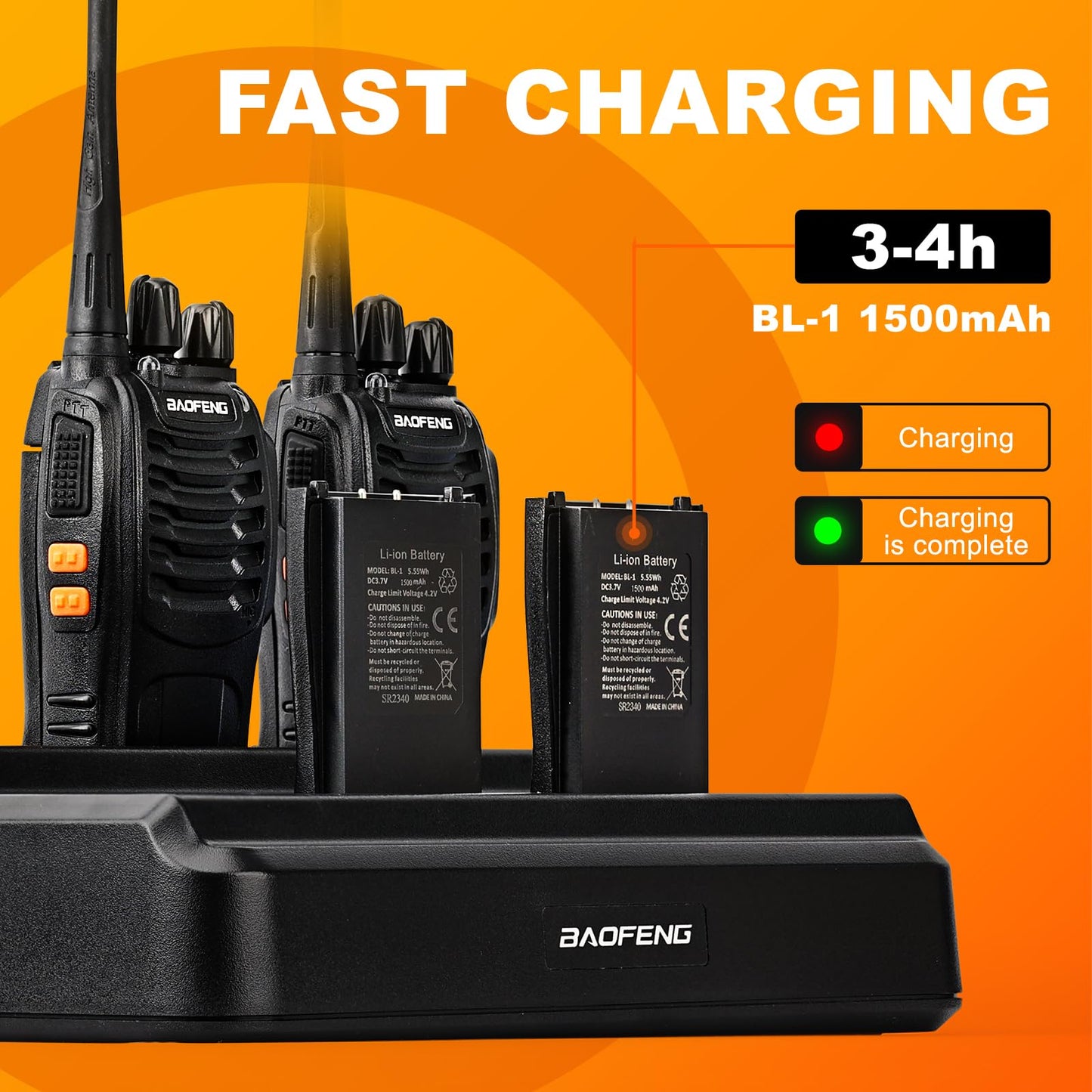 BAOFENG BF-888S Six Way Charger Multi-Unit Charger Station for BF-888S H-777 BF-88ST Walkie Talkies and Batteries