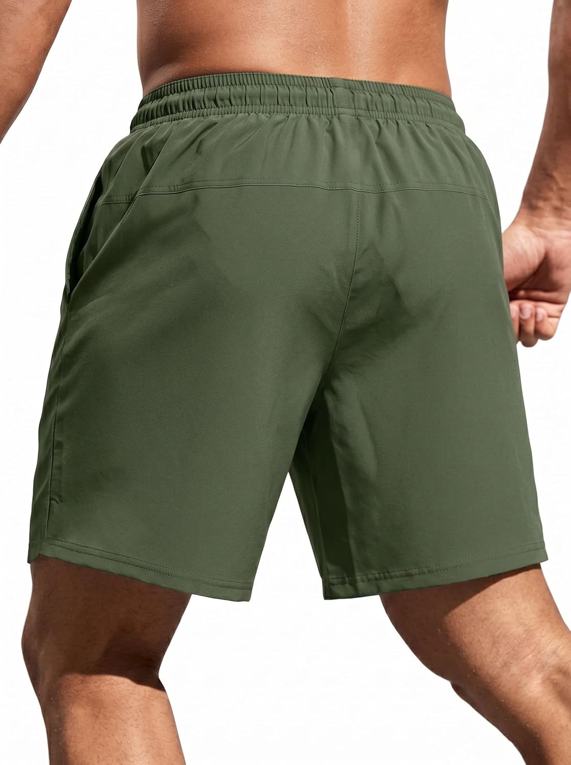 Sailwind Men's Athletic Running Shorts - Quick Dry Lightweight Gym Shorts with Zipper Pockets | 7" Size