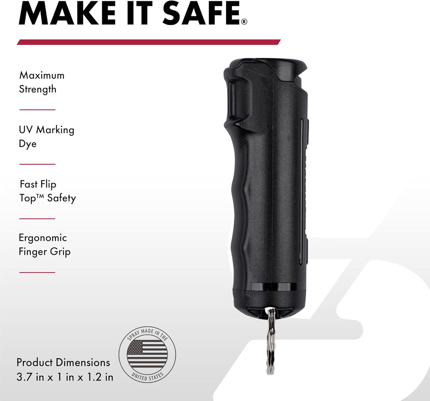 SABRE Pepper Spray & Stun Gun Combo - 2-in-1 Self Defense Kit with Flashlight & Rechargeable Battery | 120 Lumen LED