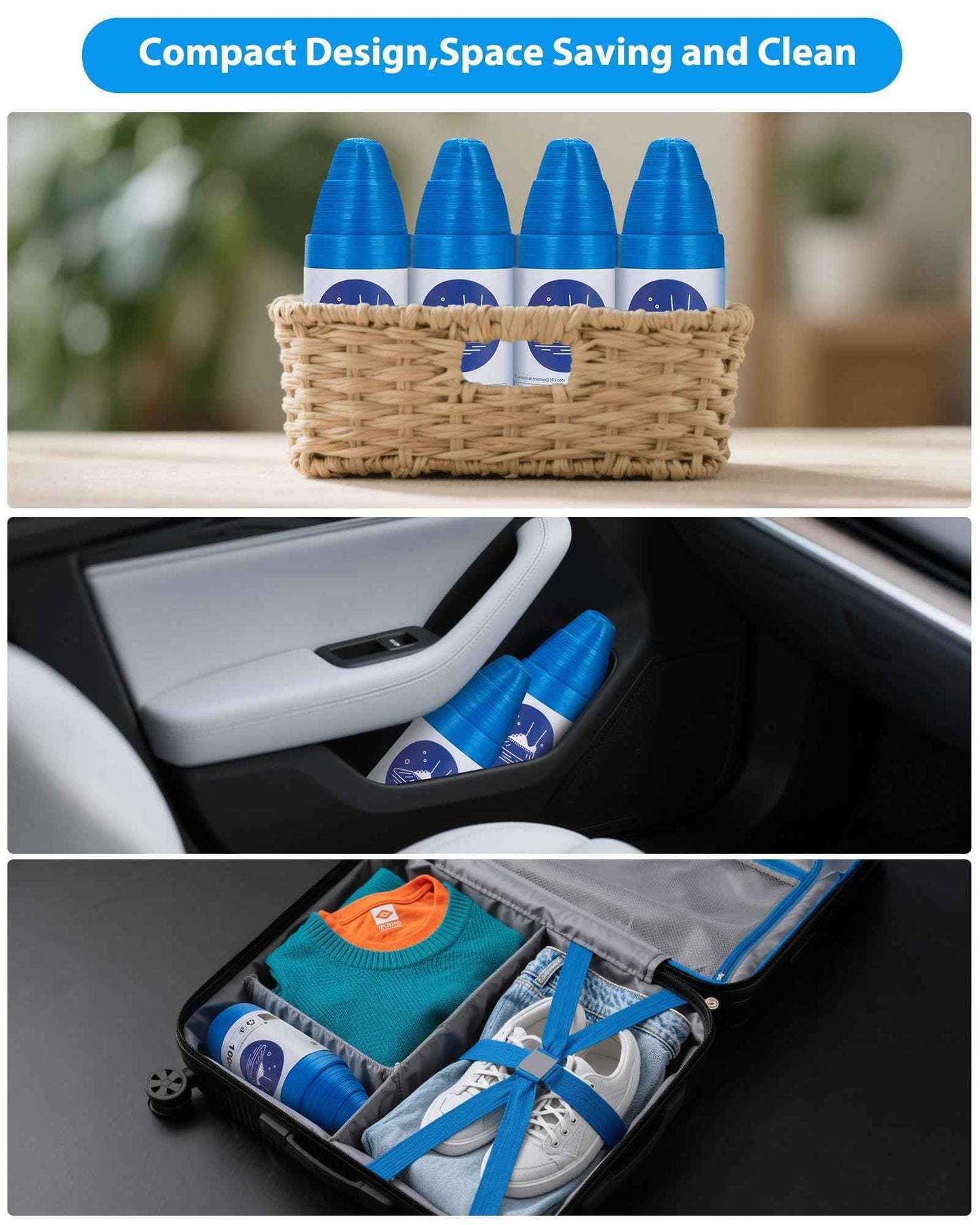 300 Pack (150Pairs) Shoe Covers Disposable Non-Slip, Waterproof Boot Covers with Compact Roll for Easy Storage, Plastic Shoe Covers for Indoor Use, Home Cleaning,Visting, One Size Fits Most