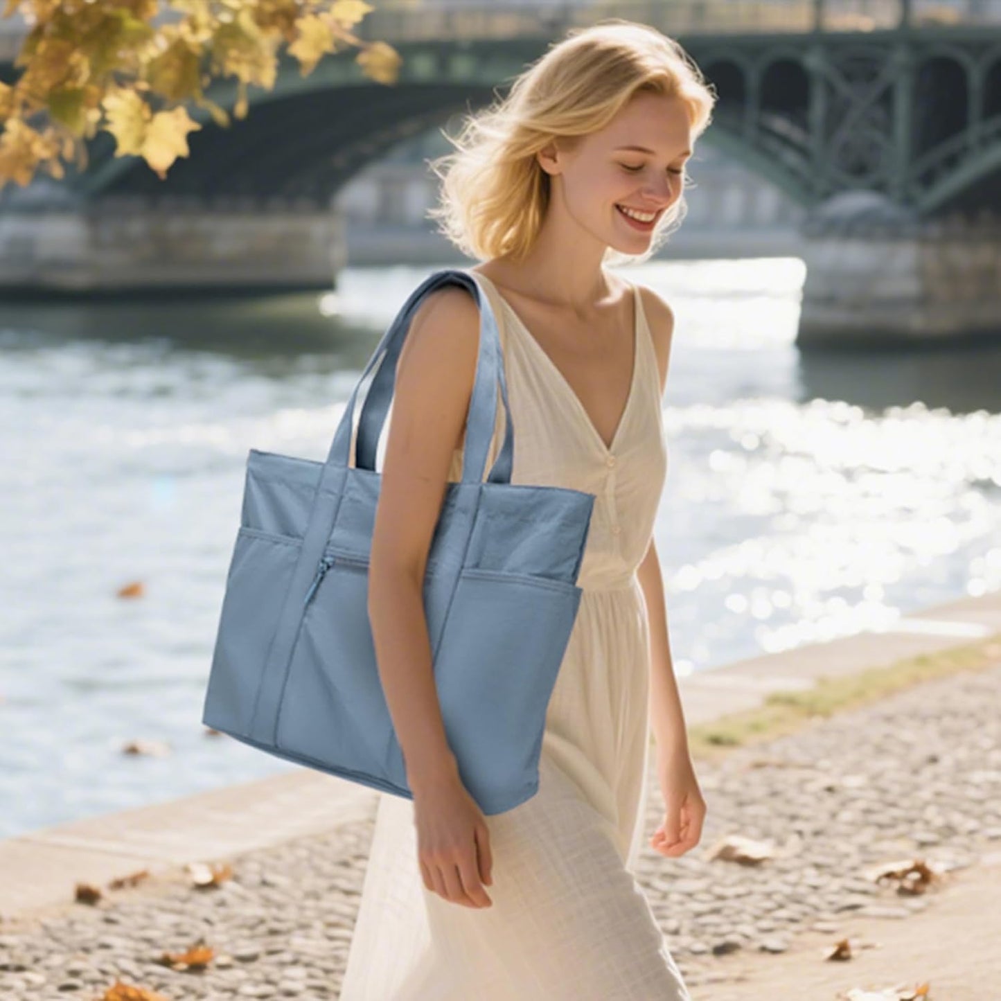 Skiennix Tote Bag for Women - Large Handbag with Laptop Compartment | Ideal for Travel & Work
