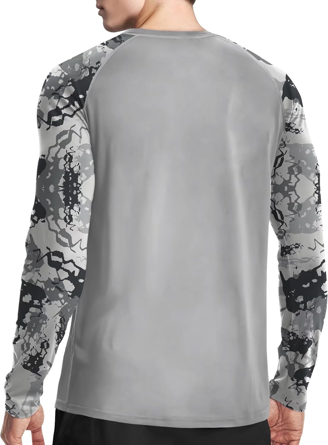 Skiennix Men's Long Sleeve Swim Shirt - UPF 50+ Sun Protection for Fishing & Hiking