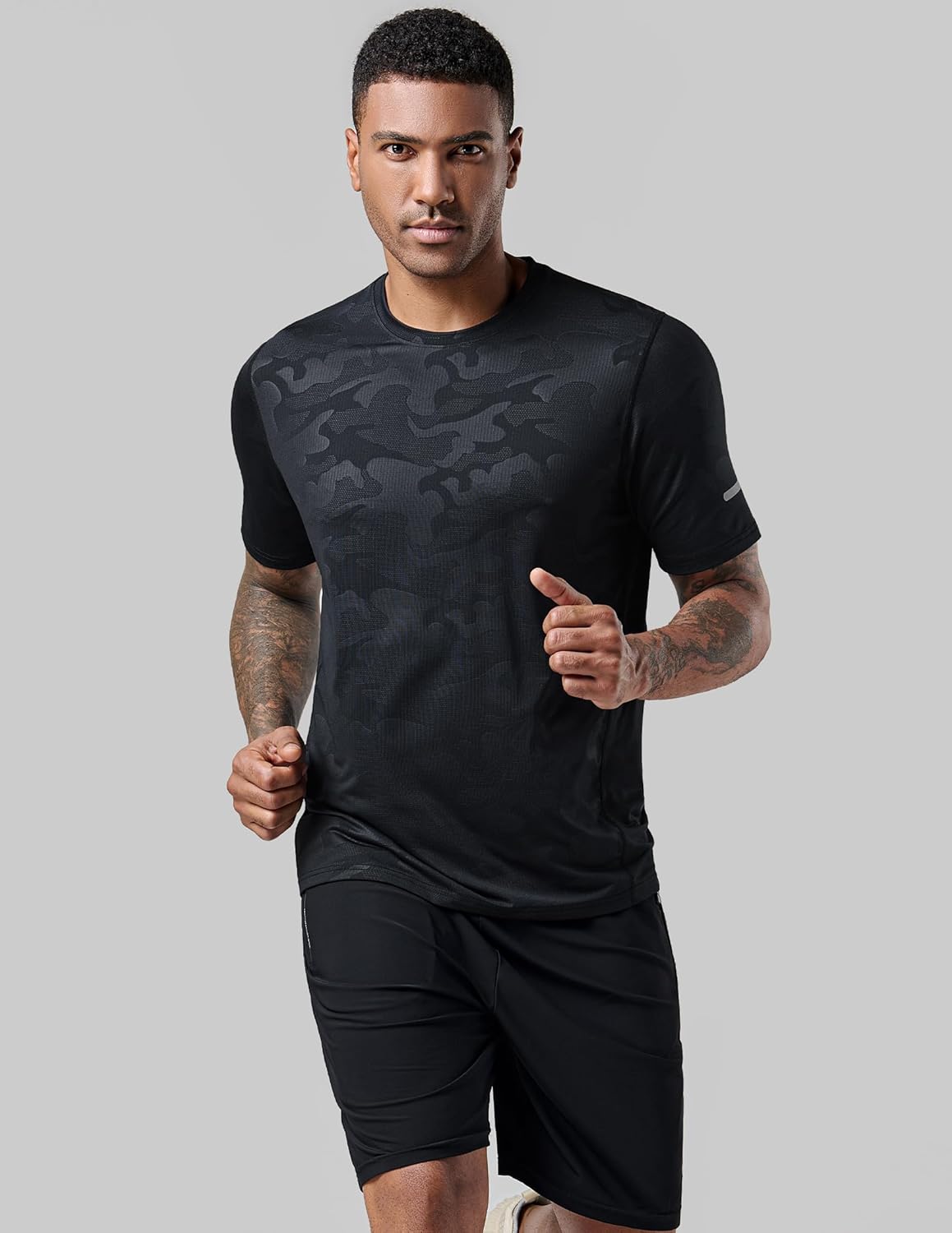 Skiennix Men's Active Quick Dry Crew Neck T-Shirts - 5 Pack for Gym & Running | Short Sleeve Tees