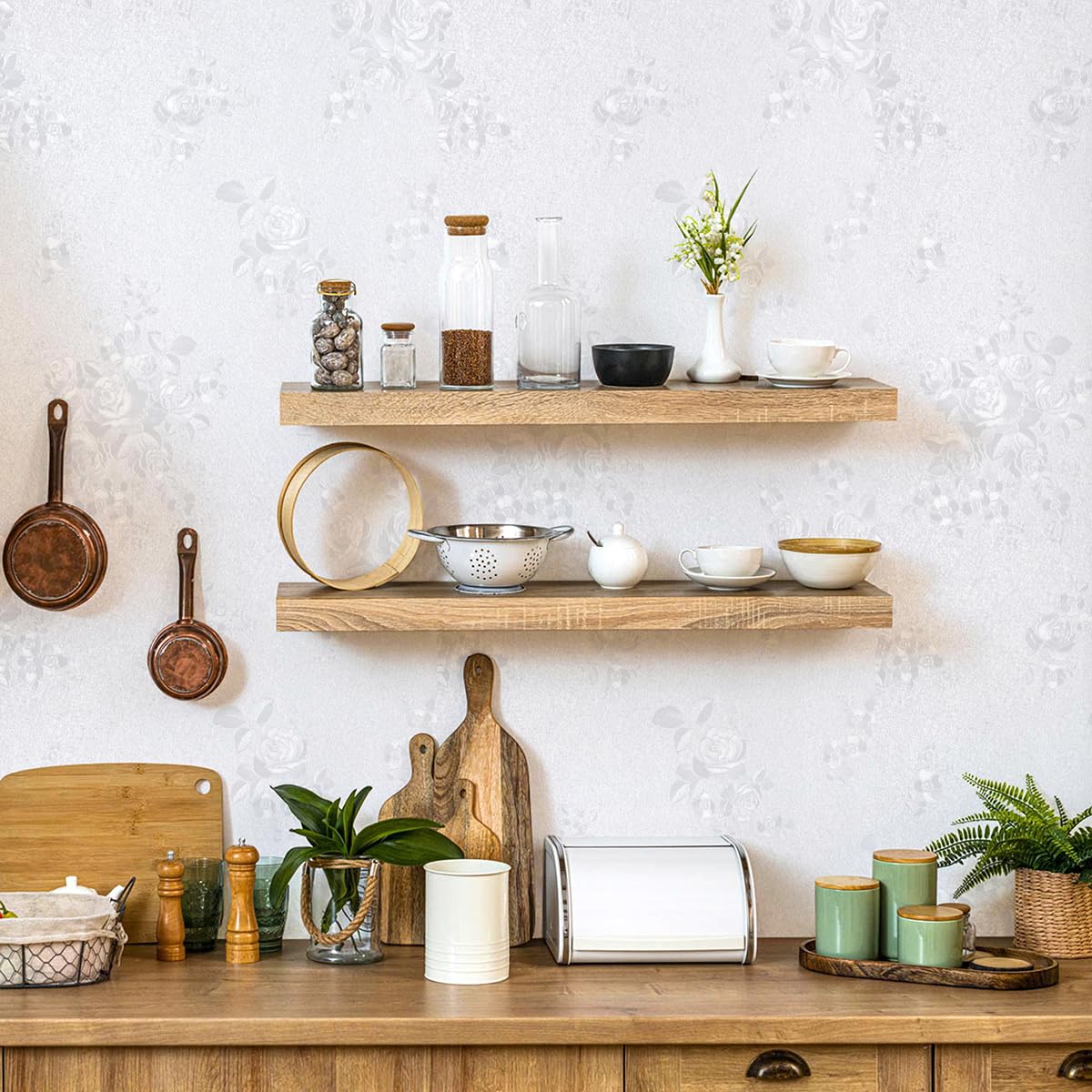 lenify White Peel and Stick Wallpaper Floral Textured Wallpaper 17.7inch x 118.1nch White Embossed Contact Paper Self Adhesive Decora for Shelf Liner Flower Removable Wall Paper Decor Vinyl