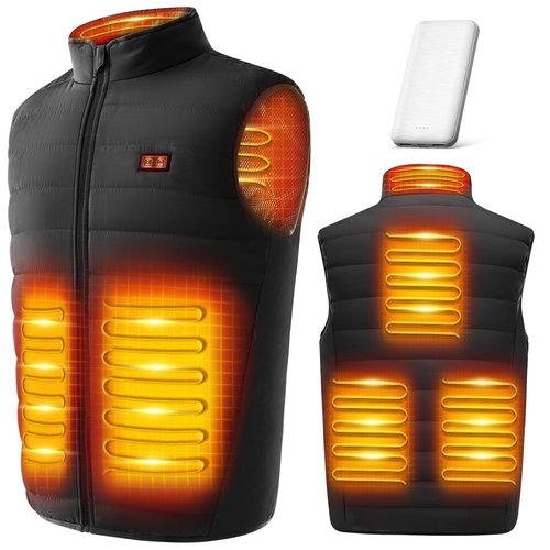LABCOOL Heated Vest for Men Women with 10000mAh Battery Pack Included, Electric Body Warmer, Rechargeable Warm Vest