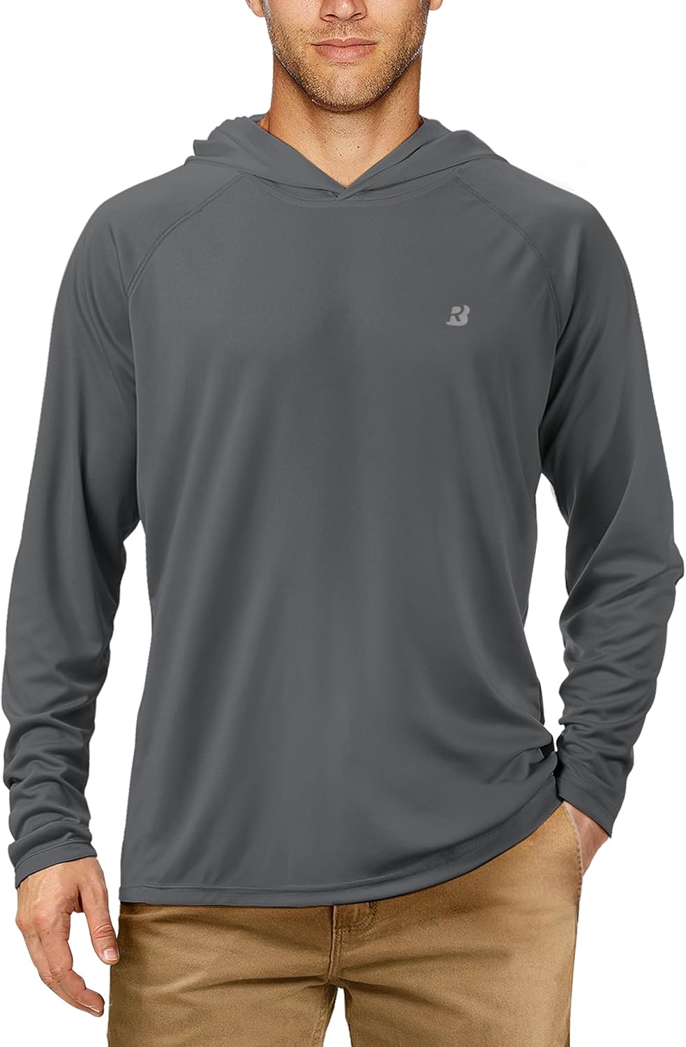 Roadbox Fishing Shirt - UPF 50+ Long Sleeve UV Sun Protection Hoodie for Men | Ideal for Outdoor Activities