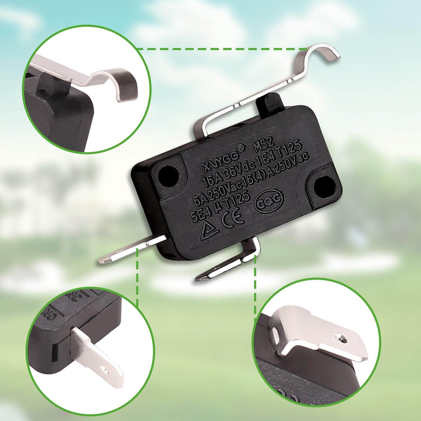 10L0L Golf Cart Micro Switch Kit, 2-Prong & 3-Prong Switches for Club Car DS Precedent Tempo, OEM 1014807 1014808 1014240 1014805, 4-Pack