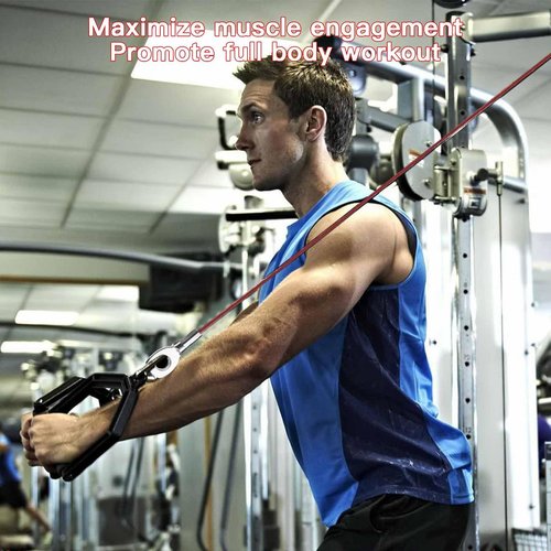 AIKESIWAY Replacement Cables for Home Gym, Fitness Pulley Cable, Weight Machine Replacement Cable -Thick 5mm(0.2inch) Heavy Duty Steel Wire Rope for Home Gym Cable (Type-B red, 98 inches)