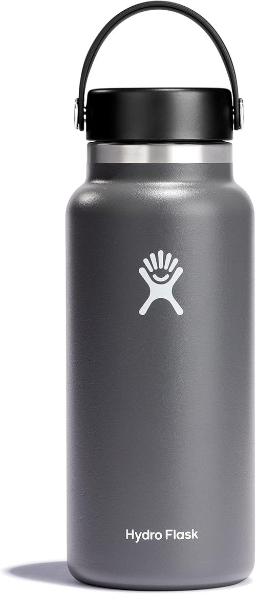 Hydro Flask Water Bottle - Insulated Stainless Steel | Wide Mouth Flex Lid, Leakproof, 32 Oz