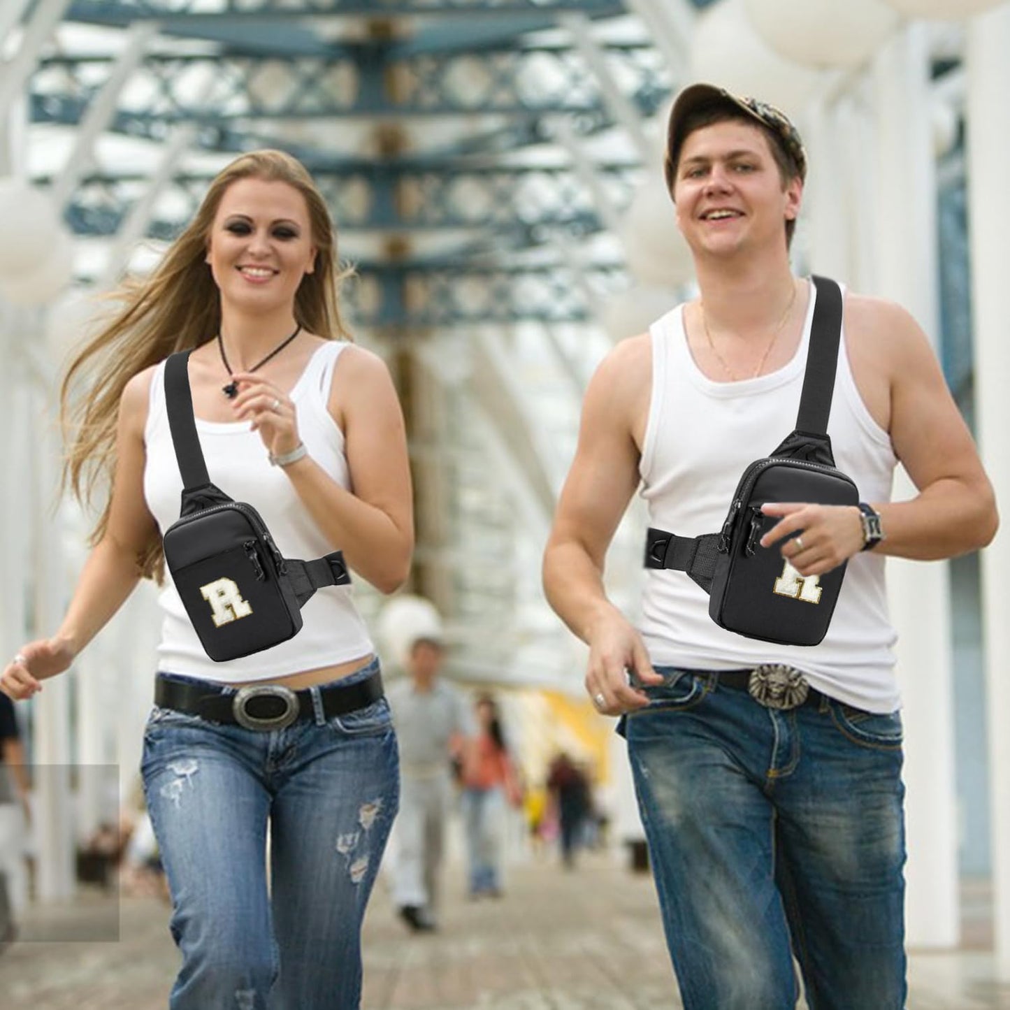 Vpoofree Mini Sling Bag for Men Crossbody,Small Chest Bag Casual Trendy Waterproof Lightweight Phone Crossover Daypack (Small sling bag-R)