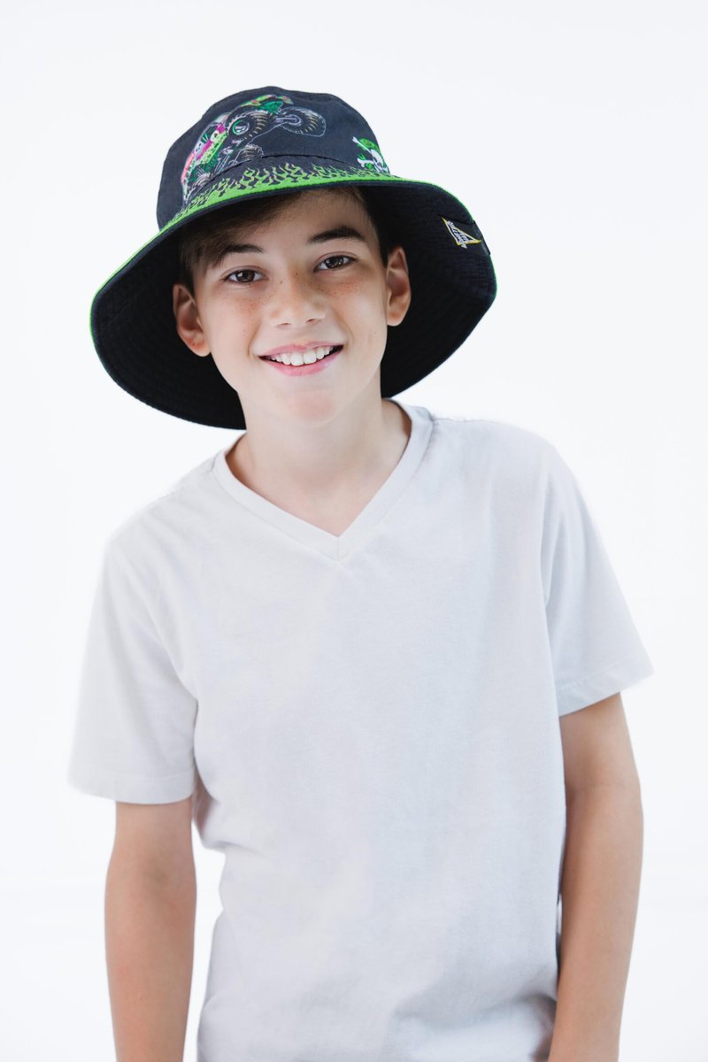 Monster Jam Grave Digger One Size Bucket Sun Hat Green/Black OS Toddler