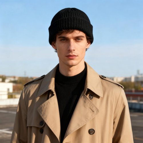Fzxdfg 6 Pieces Short Fisherman Beanie for Men Women Roll-up Edge Knit Elastic Cap Winter Warm Hat (US, Alpha, One Size, Black、Yellow、red、Green、Dark Gray、Dark Blue)
