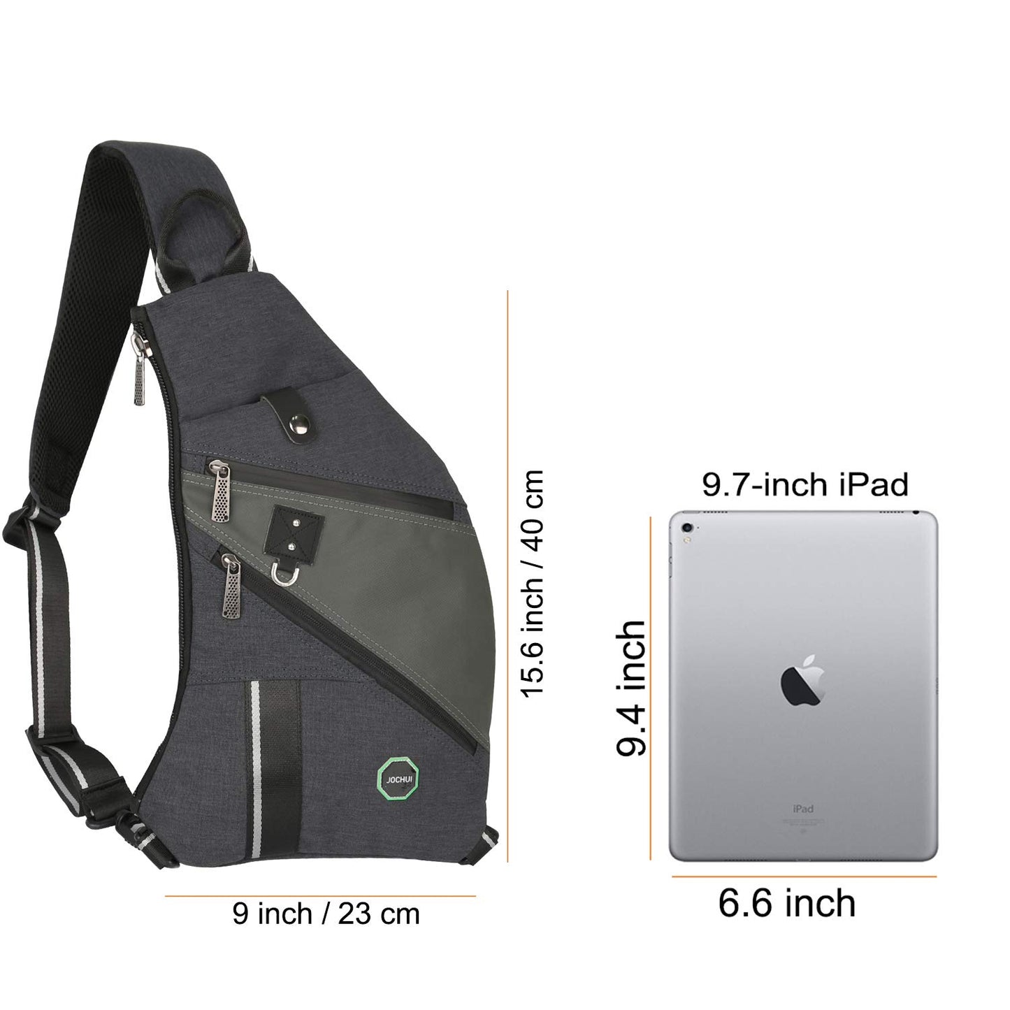 Vanlison Nylon Crossbody Sling Bag Backpack Chest Shoulder Bag for Men Women (C-Navy)