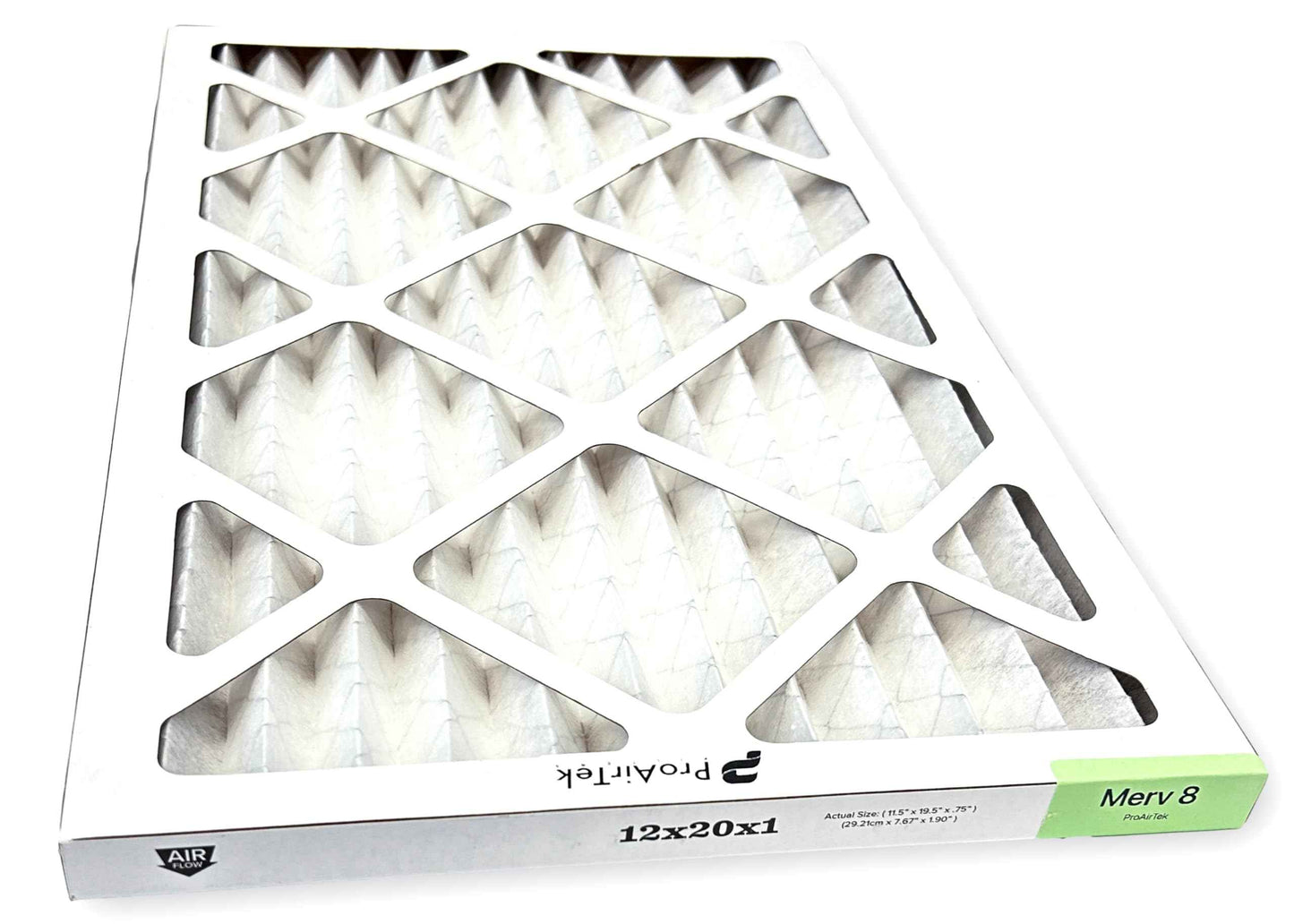 Proairtek AF12201M08SWH Model 12x20x1 Air Filter, MERV 8; Ideal for Anyone Wanting Crisp Air in Their Home