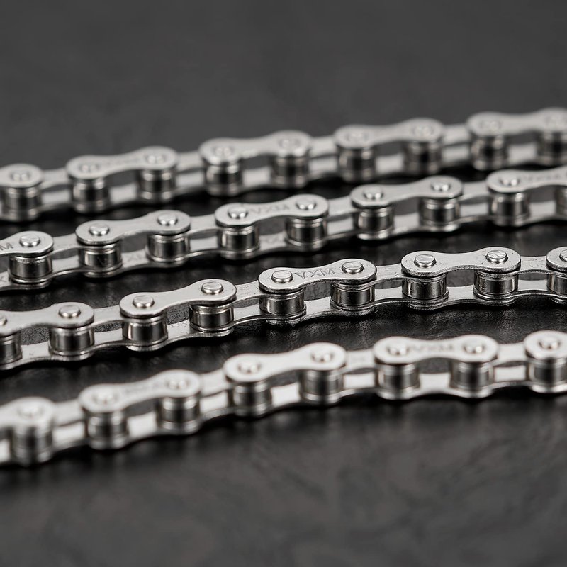 YBEKI 1-Speed Bike Chain 1/2" x 1/8" 114L – Military-Grade Silver Plated Chain with 3 QuickLinks | 11,000 PSI Tensile Strength & US Winter-Proof | Shimano/SRAM Compatible | Tool-Free 90-Second Install