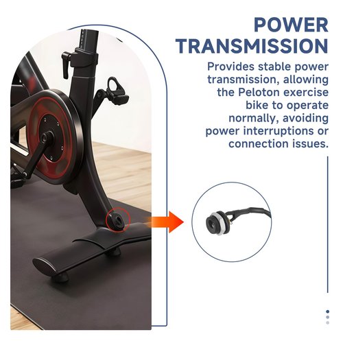 Filloman Compatible with Peloton Exercise Bike Power Cord Replacement – Input Cable Charger Plug Connector Adapter (Not for Bike Plus), Replacement for Peloton Bike Power Supply Cable