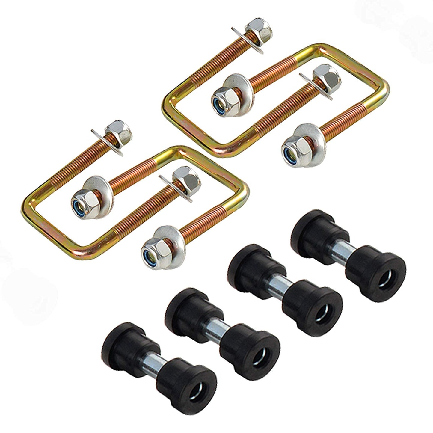 Roykaw EZGO TXT Golf cart Heavy Duty Rear Leaf Spring kit with bushings for EZGO TXT 1994-2013 OEM# 70247-G01/70474-G01/70505-G01-3-Leaf Spring Kit
