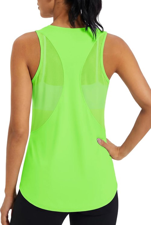 MAGCOMSEN Women's Workout Tank Tops - Sleeveless Racerback Design | Lightweight Dry Fit Athletic Shirts