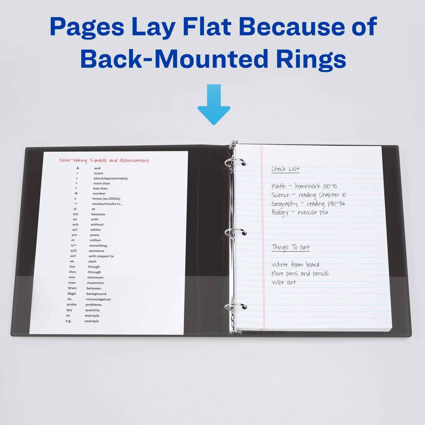 Avery(R) Durable View 3 Ring Binder, 5 Inch EZD Rings, 1 Black Binder (09900)