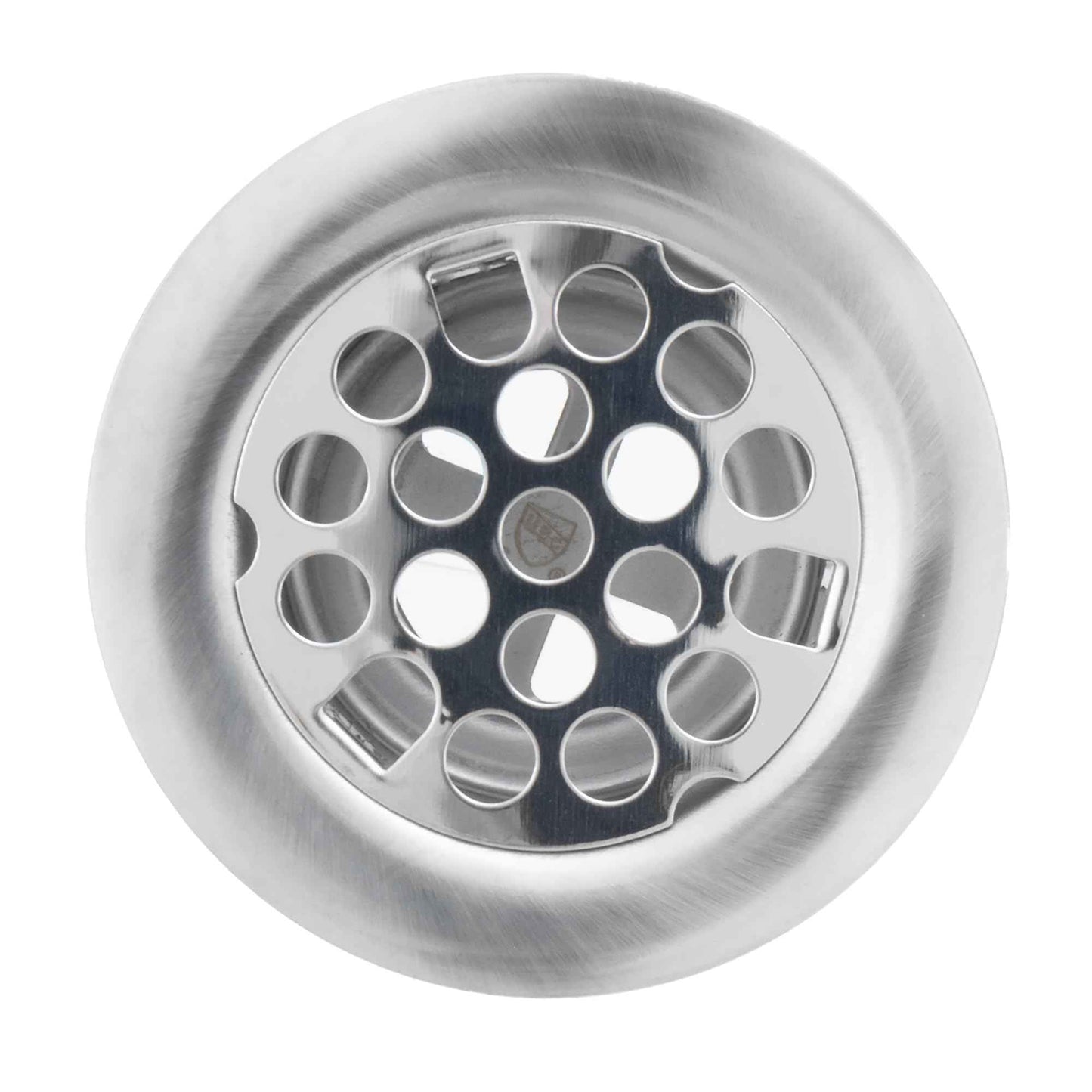 RecPro RV Brushed Nickel Sink Strainer Drain | Removable Strainer | Fits 2" Drain Holes | Connects to Pipes with 1.5" Threading