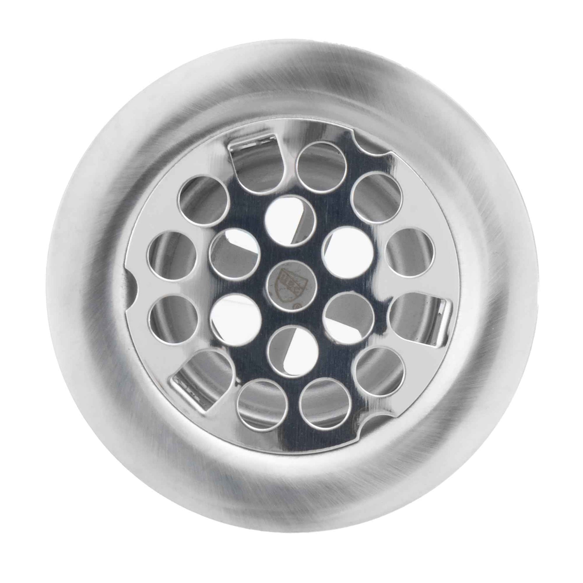RecPro RV Brushed Nickel Sink Strainer Drain | Removable Strainer | Fits 2" Drain Holes | Connects to Pipes with 1.5" Threading