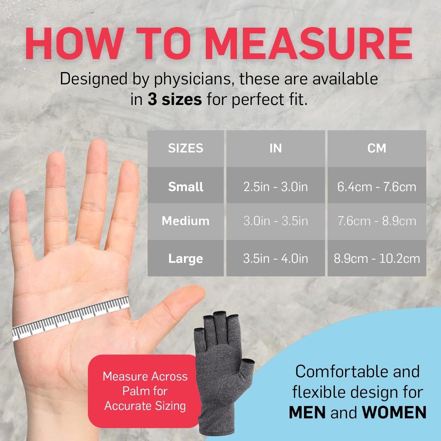 Dr. Arthritis Essentials Open-Fingertip Arthritis Gloves, Compression Gloves Ideal as Raynauds Gloves, Hand Brace for Arthritis (Grey, Medium)