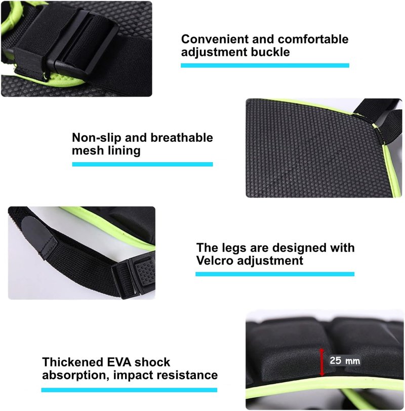 BODLYL Protective Butt Pad, Children Extreme Sports Hip Pad Butt Pads for Skating Roller Hockey Pants Kids Skate Pads Impact Shorts Snowboard Padded Shorts, Children Under 12 Years Old (Rose)