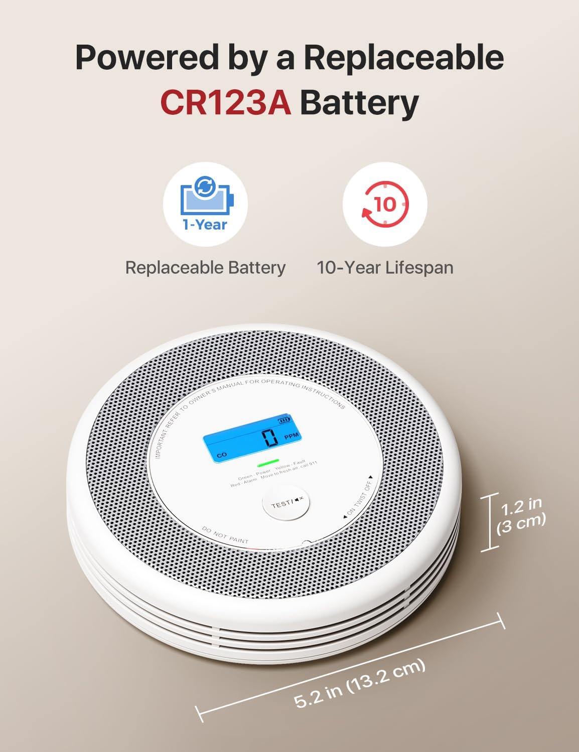 X-Sense Wi-Fi Smart Smoke & Carbon Monoxide Detector with Voice Alerts - Real-Time App Notifications, Model XP0A-iR