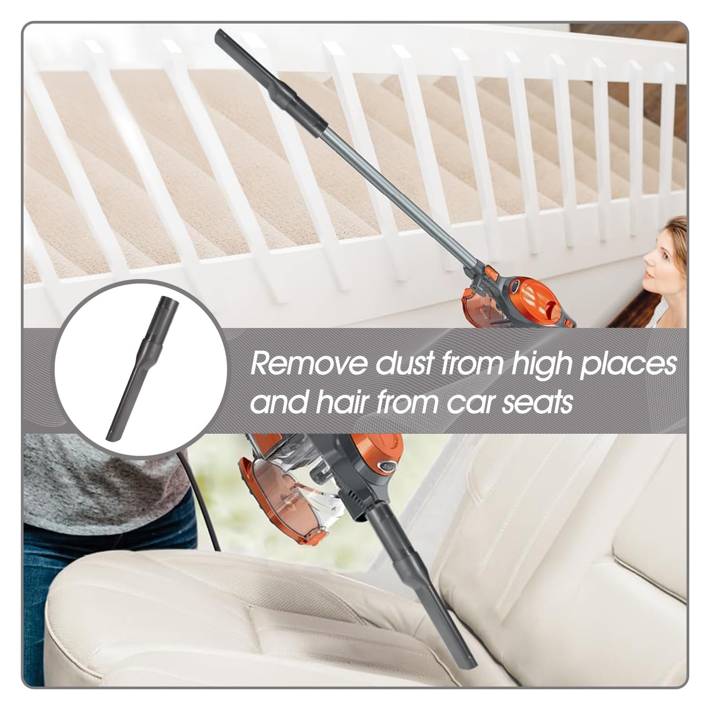 Vacuum Replacement Parts Compatible With Shark Rocket HV300 HV301 HV320 HV322 Series, Rotator NV751 NV752 NV600 NV650 NV680 NV681 Vacuum Accessories two-in-one Removable tool Brush and Slot Brush tool