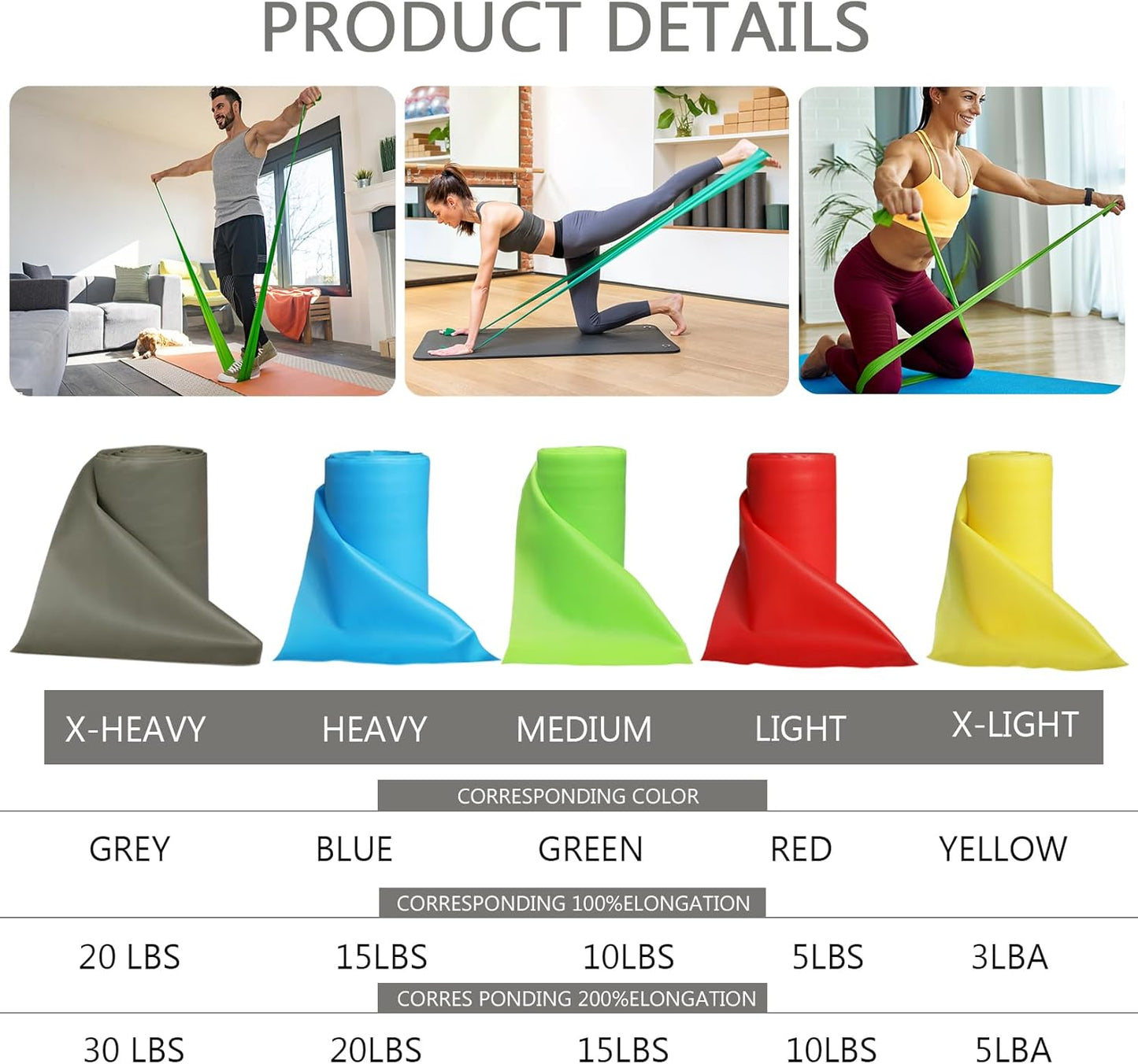 Skiennix Professional Resistance Bands - Durable, Versatile Fitness Equipment | 5 Pcs Set