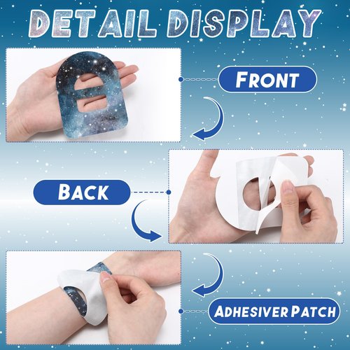 Geiserailie 32 Pack Adhesive Patches Compatible with Omnipod 5, CGM Patches, Galaxy Adhesive Tape Stickers, Sensor Covers Waterproof Sweat Proof Flexible Breathable Pre-Cut, Long Lasting
